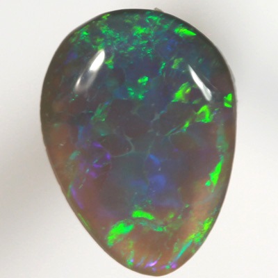 SOLID BLACK OPAL Bright sparkles of green fire